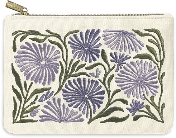 Embroidered Zip Pouch