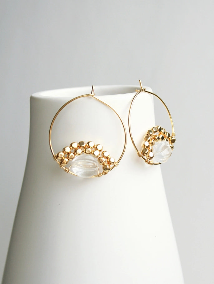 Golden Glass Arch Earrings