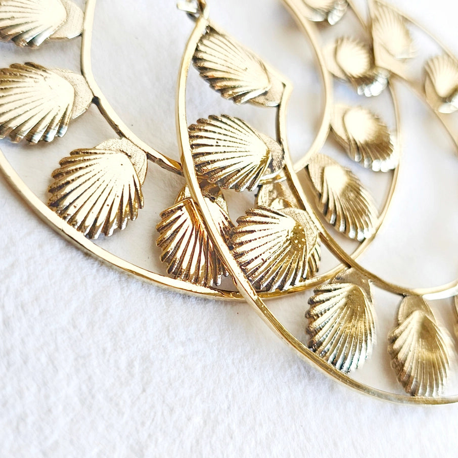 Seashell Hoop Earrings