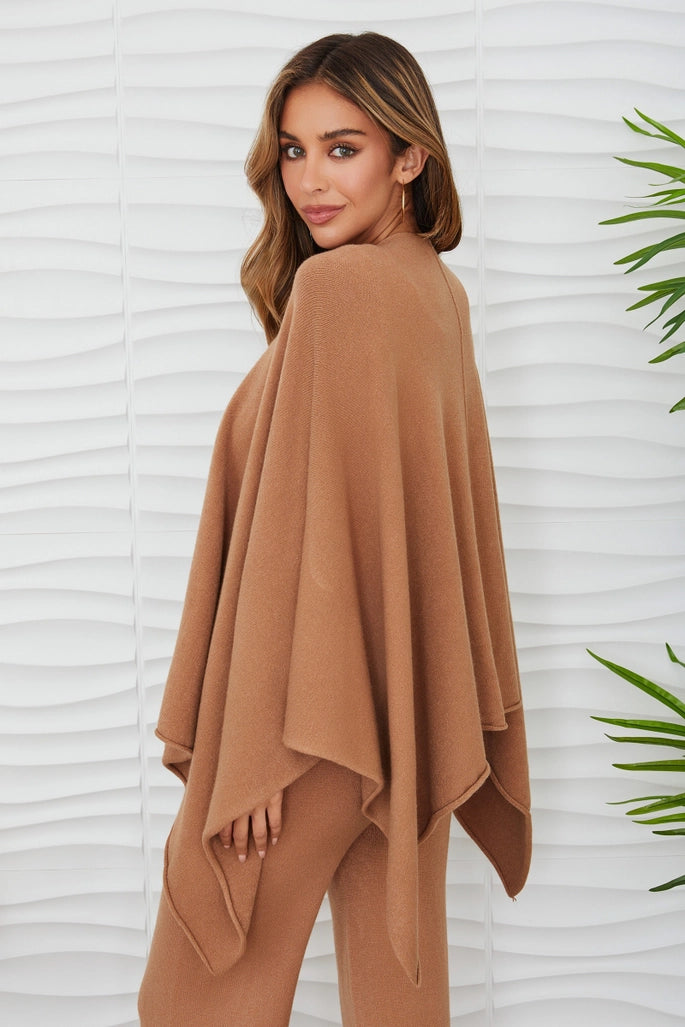 Knit Dolman Cardigan - Camel