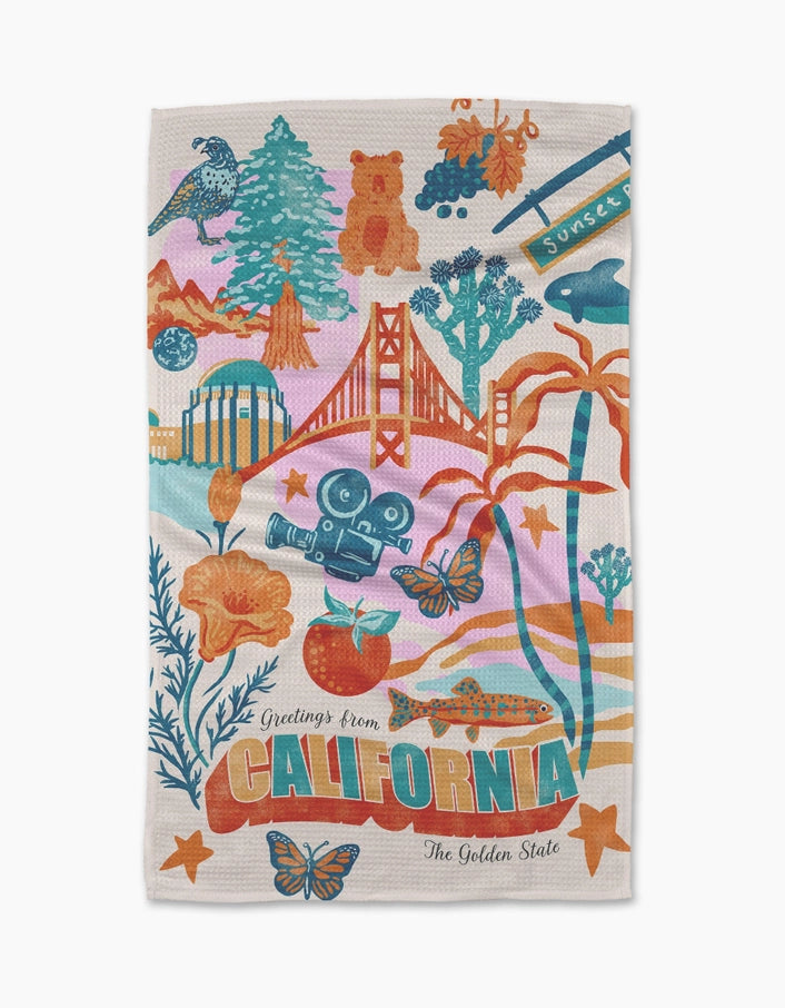 Greetings from California Kitchen Towel