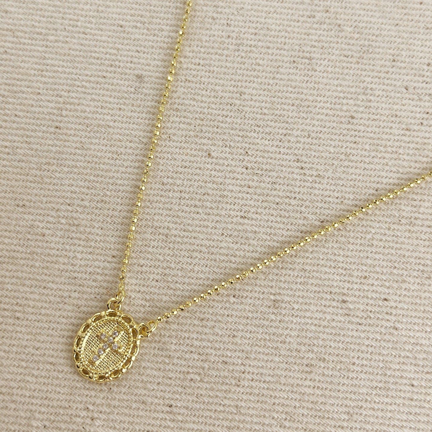 Cross Plate Scapular Necklace