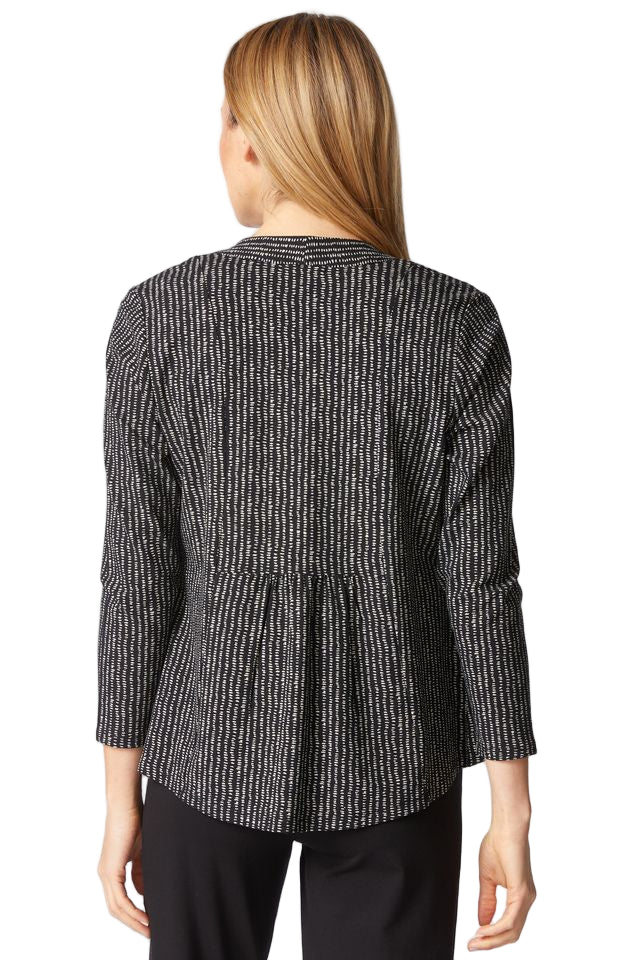 Shirred Back Open Front Jacket