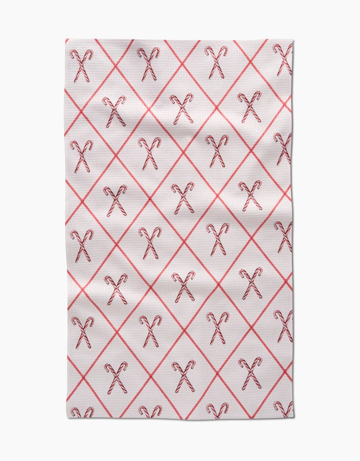 Festive Candy Canes Kitchen Towel