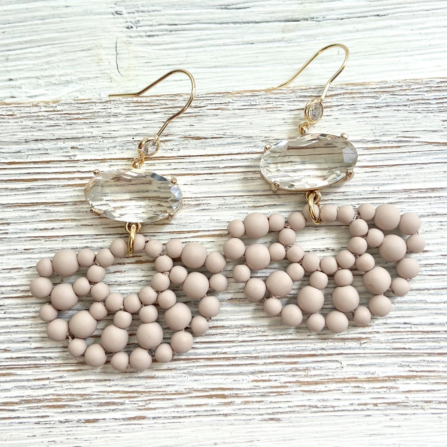 Half Moon Beaded Earrings