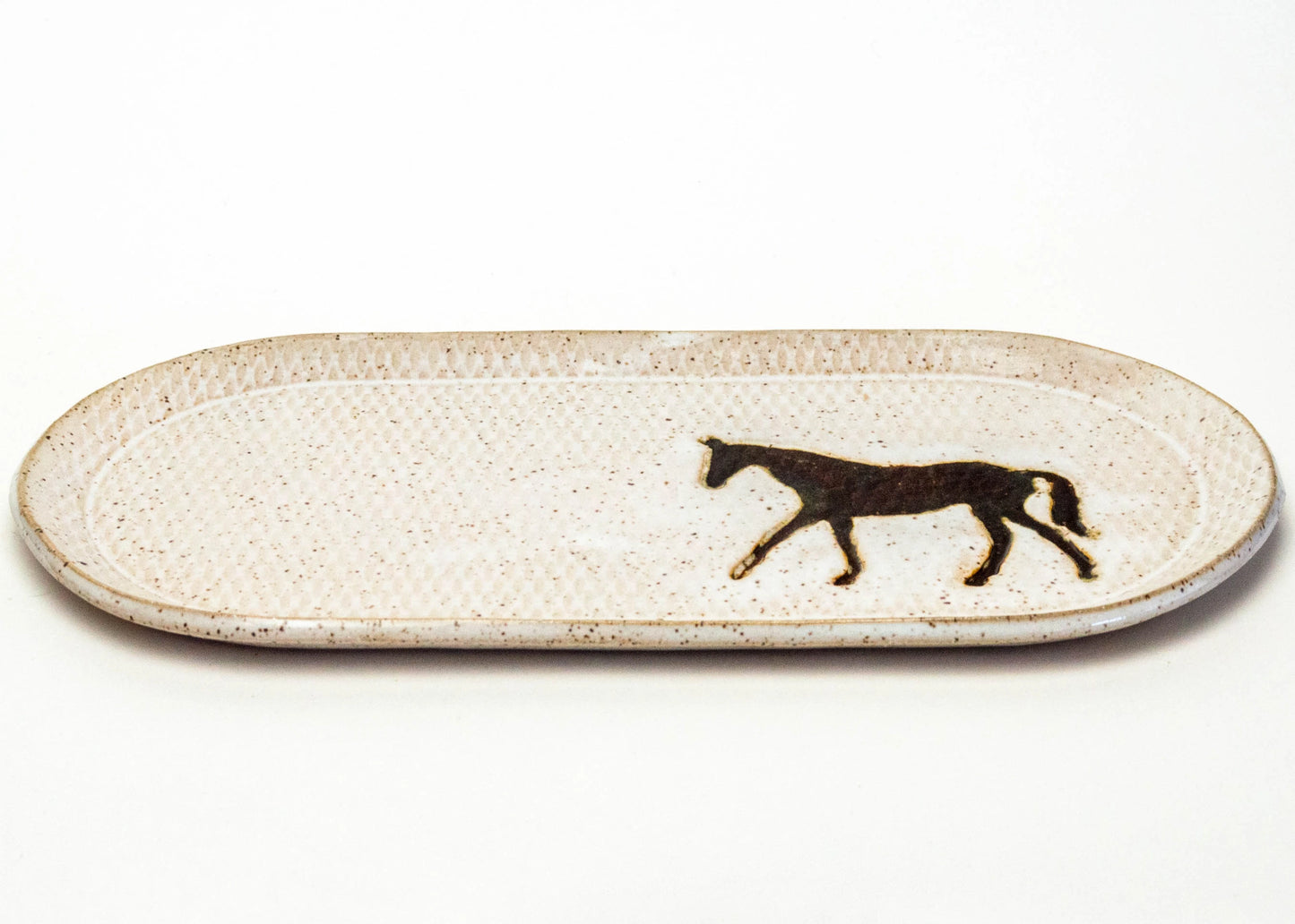 Large Brown Horse Platter