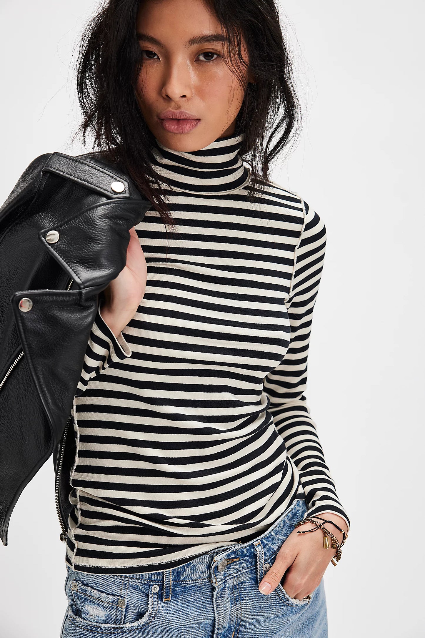 Striped Turtleneck