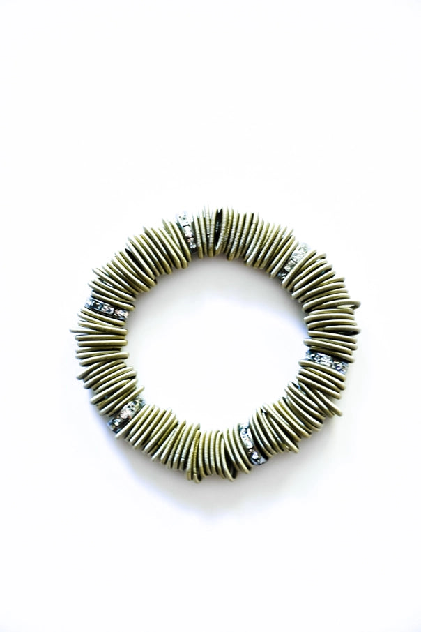 Bronze Rings Crystal Bracelet