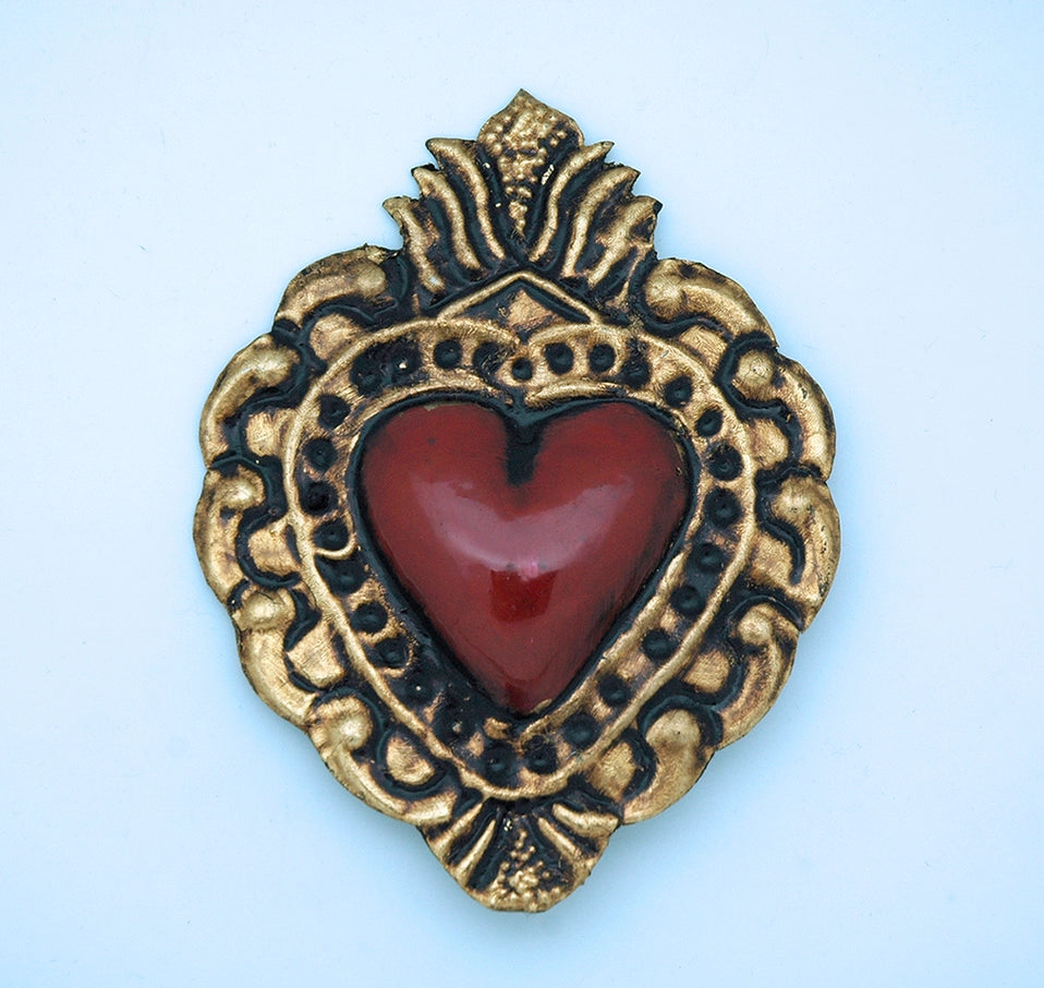 Eclectic Tin Heart Sculpture