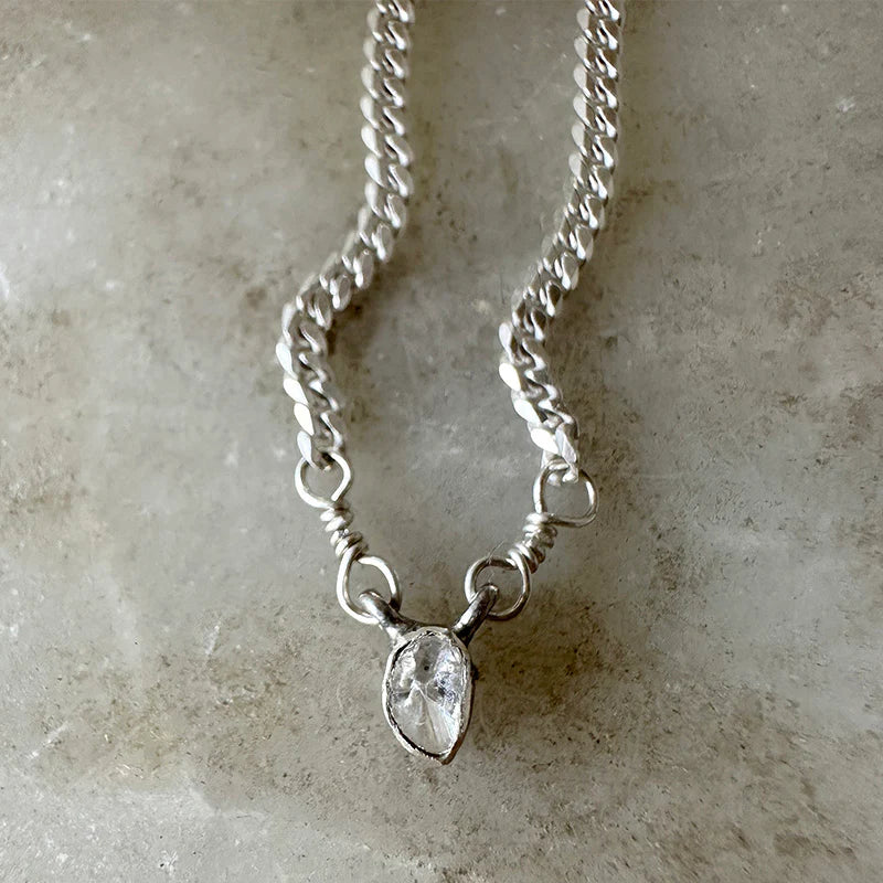 Eternity Diamond Drop Of Light Necklace
