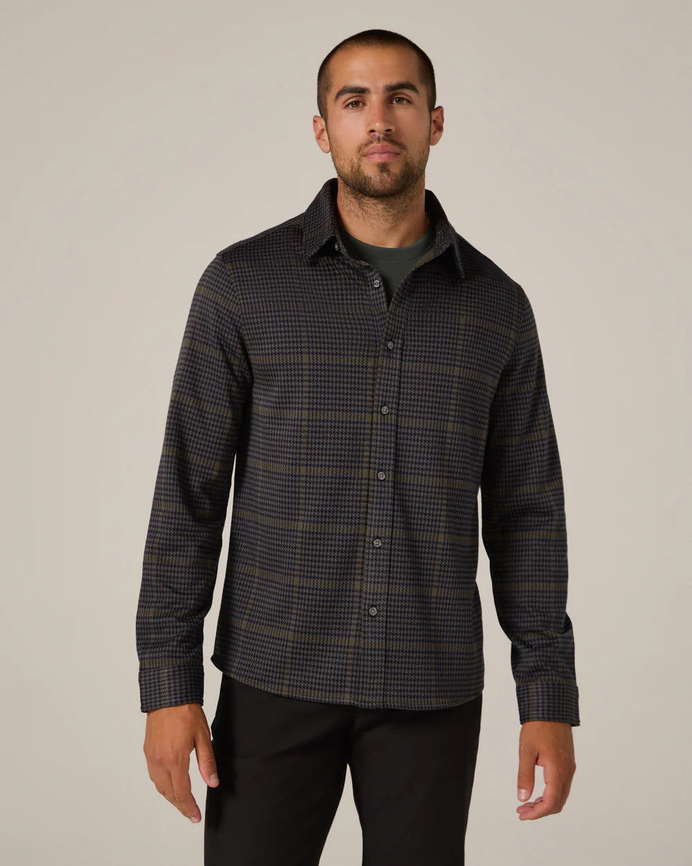 Houndstooth Knit Shirt