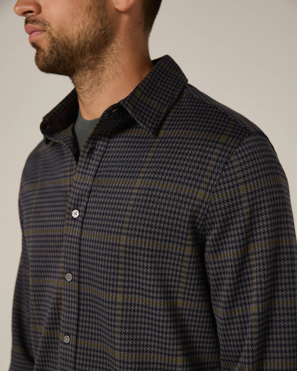 Houndstooth Knit Shirt
