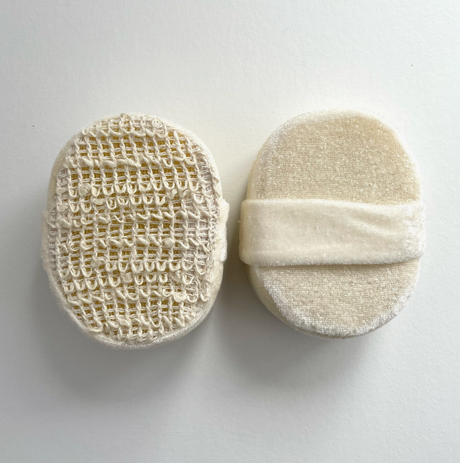 Natural Sustainable Eco Ramie Fiber Oval Bath Scrub Sponge