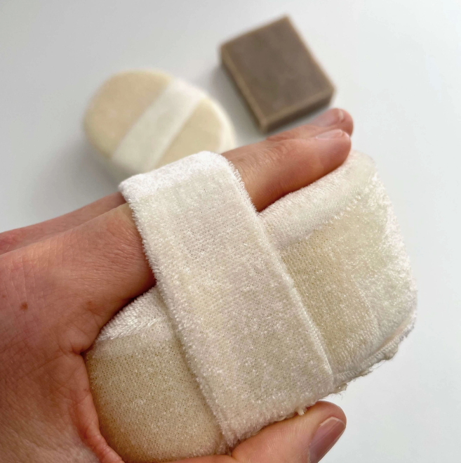 Natural Sustainable Eco Ramie Fiber Oval Bath Scrub Sponge