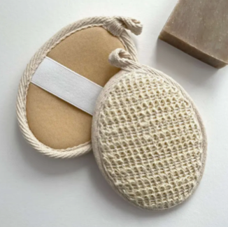 Natural Sustainable Eco Ramie Fiber Oval Loofah Bath Sponge