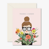Thanks A Bunch Girl Greeting Card