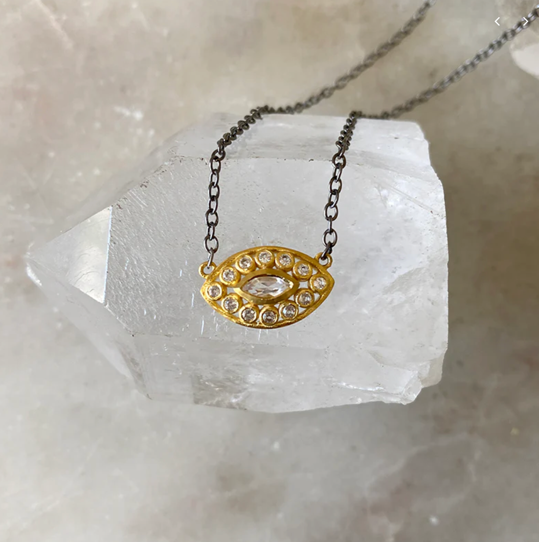 Maia Golden Protective Eye Necklace