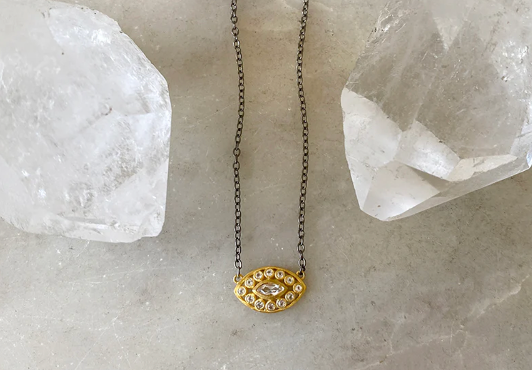 Maia Golden Protective Eye Necklace