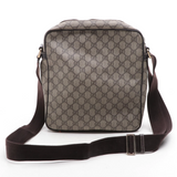 Gucci Zip Front Shoulder Bag in GG Supreme Canvas
