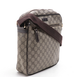 Gucci Zip Front Shoulder Bag in GG Supreme Canvas