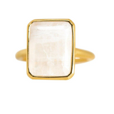 Rectangle Ring in Moonstone