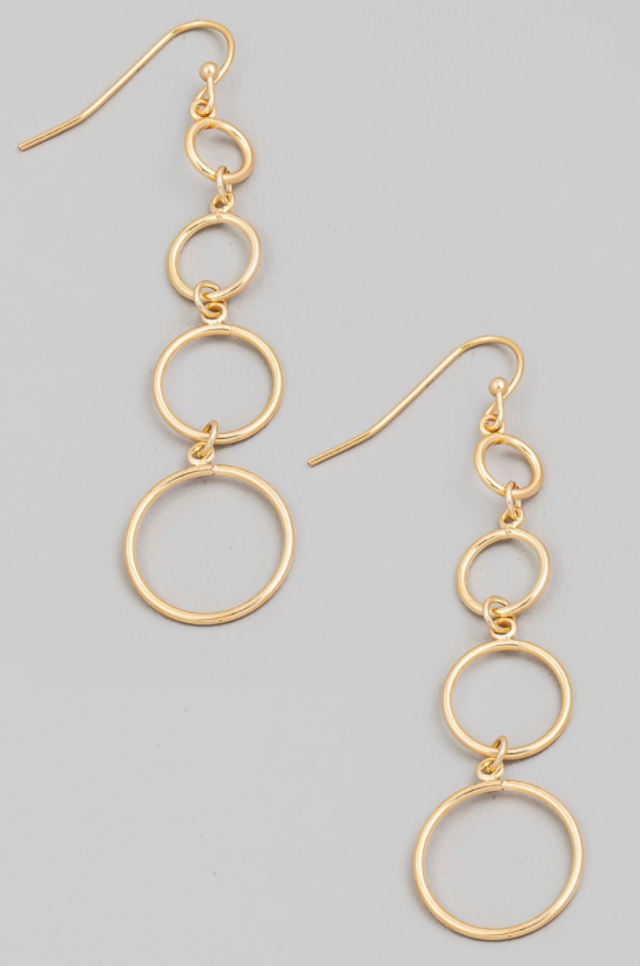 Hoop Chain Dangle Earrings