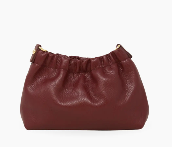 Italian Leather Clutch -Burgundy