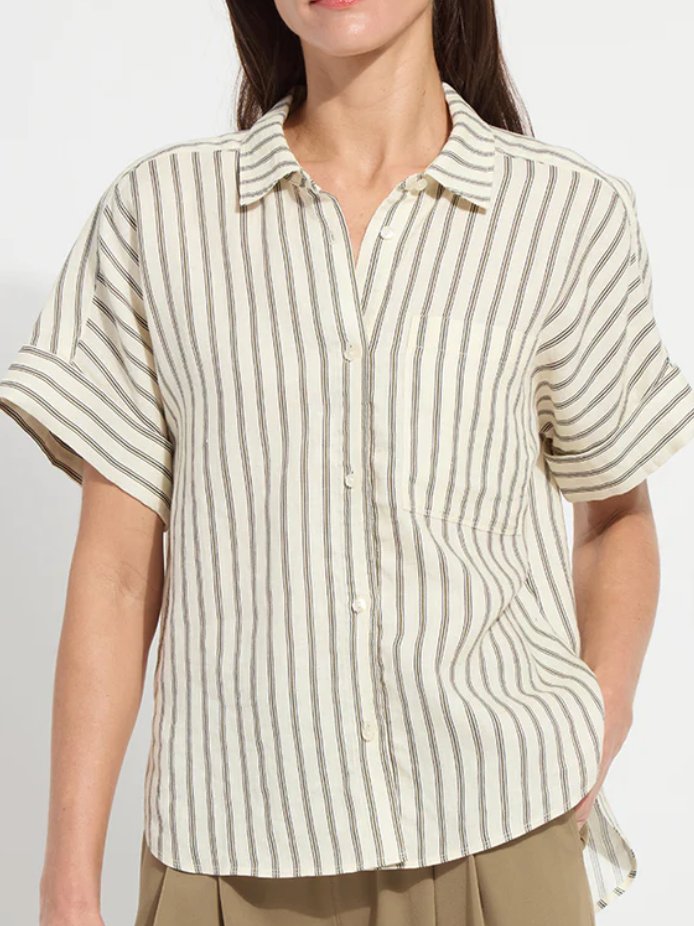 Adley Linen Boxy Top