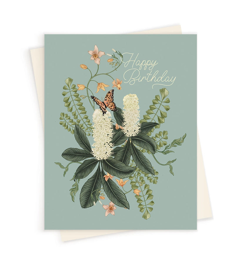 Cherry Laurel Happy Birthday Card