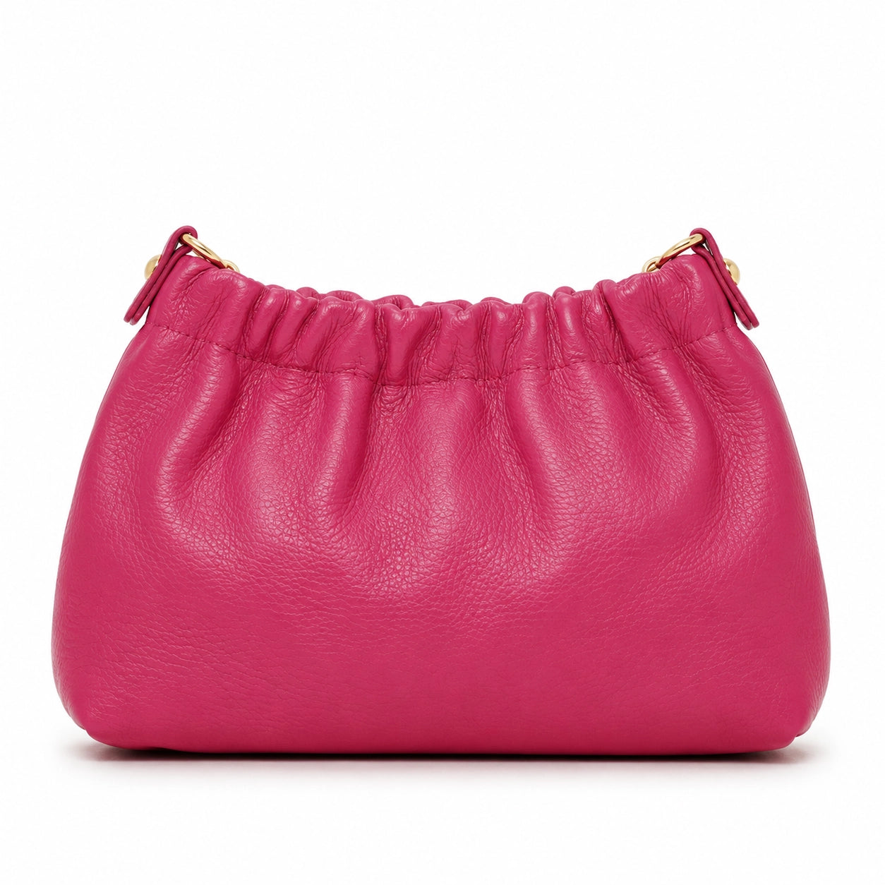 Italian Leather Clutch - Hot Pink