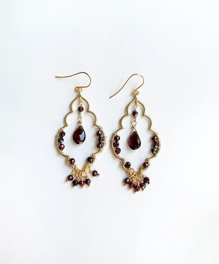 Moroccan Garnet Earrings