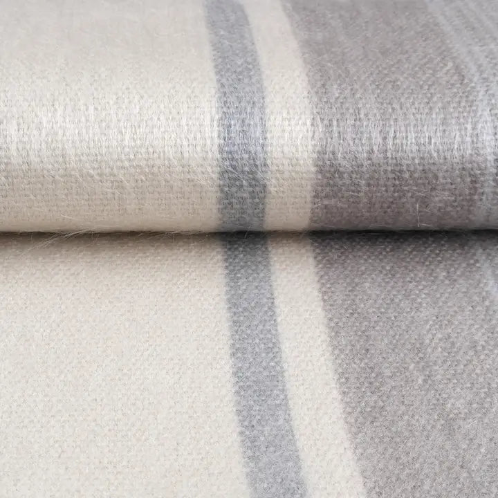 Alpaca Throw Blanket - Silver Birch