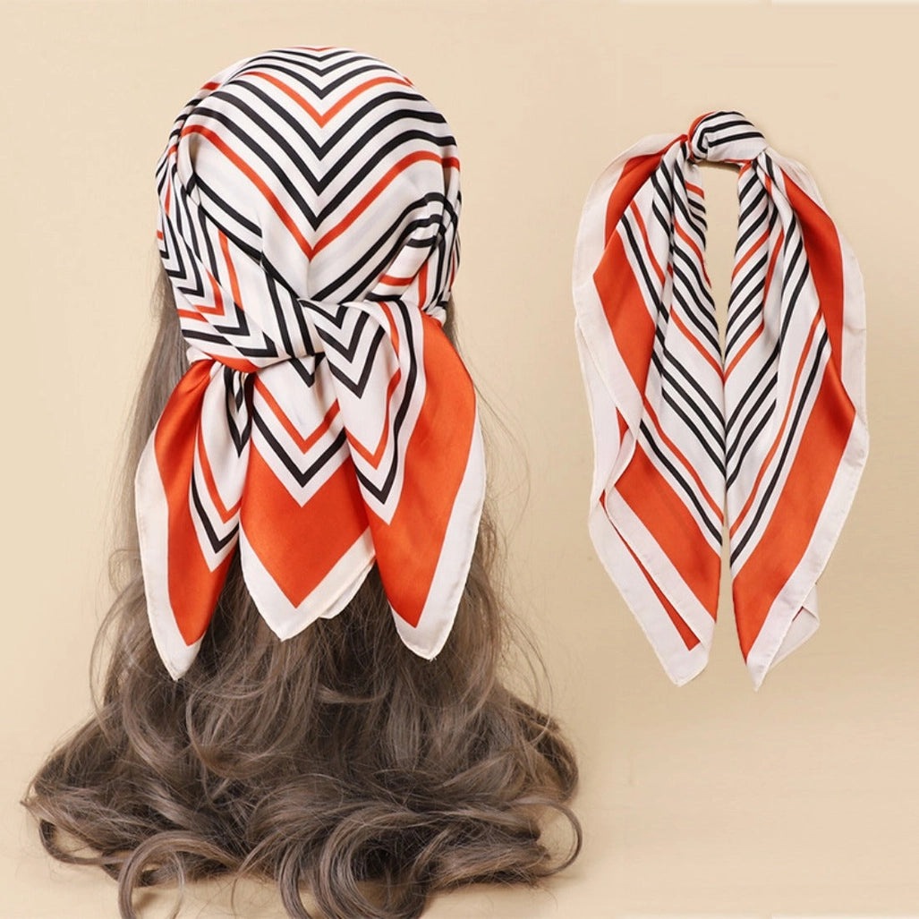 Striped Square Scarf