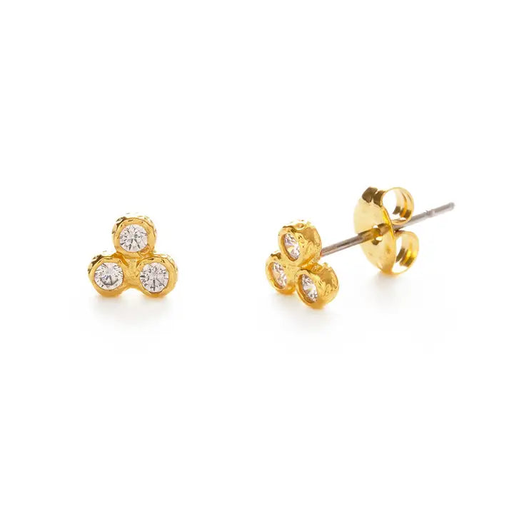 Crystal Triangle Studs