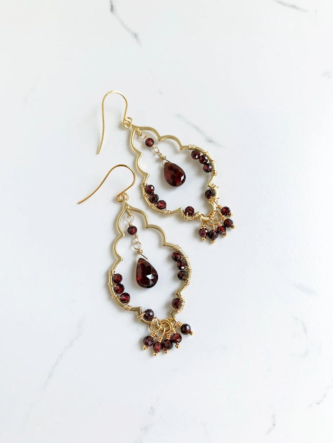 Moroccan Garnet Earrings