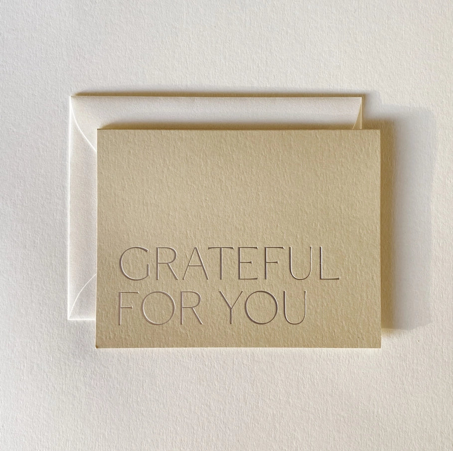 Grateful For You Card