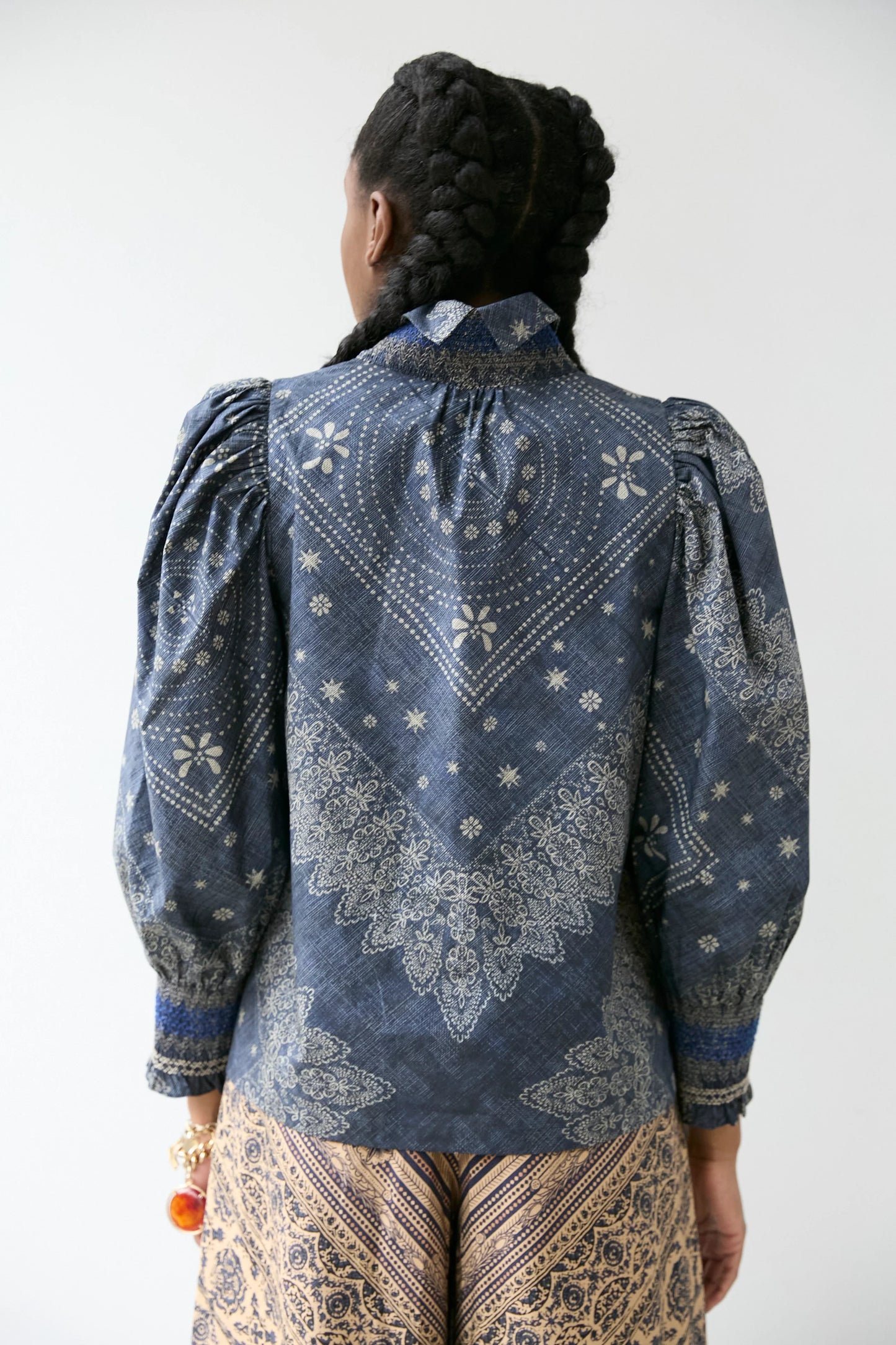 Bandana Smocked Shirt