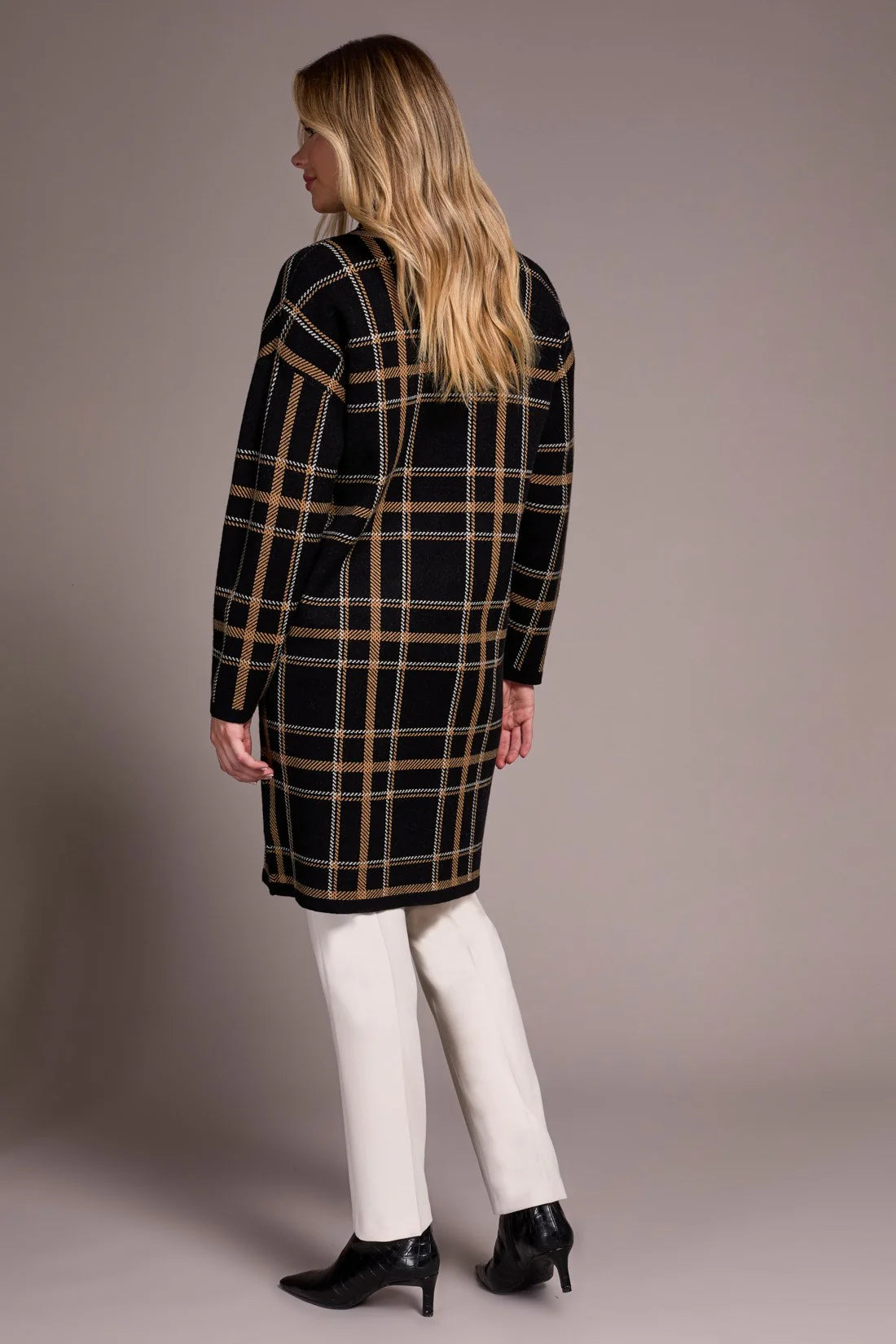 Double Knit Plaid Coatigan