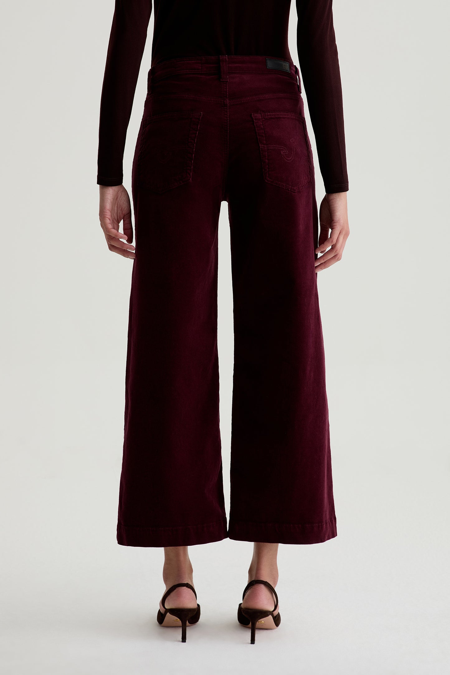 Saige Wide Leg Crop - Winery