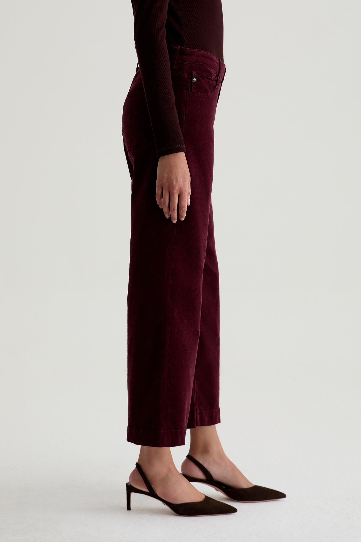 Saige Wide Leg Crop - Winery