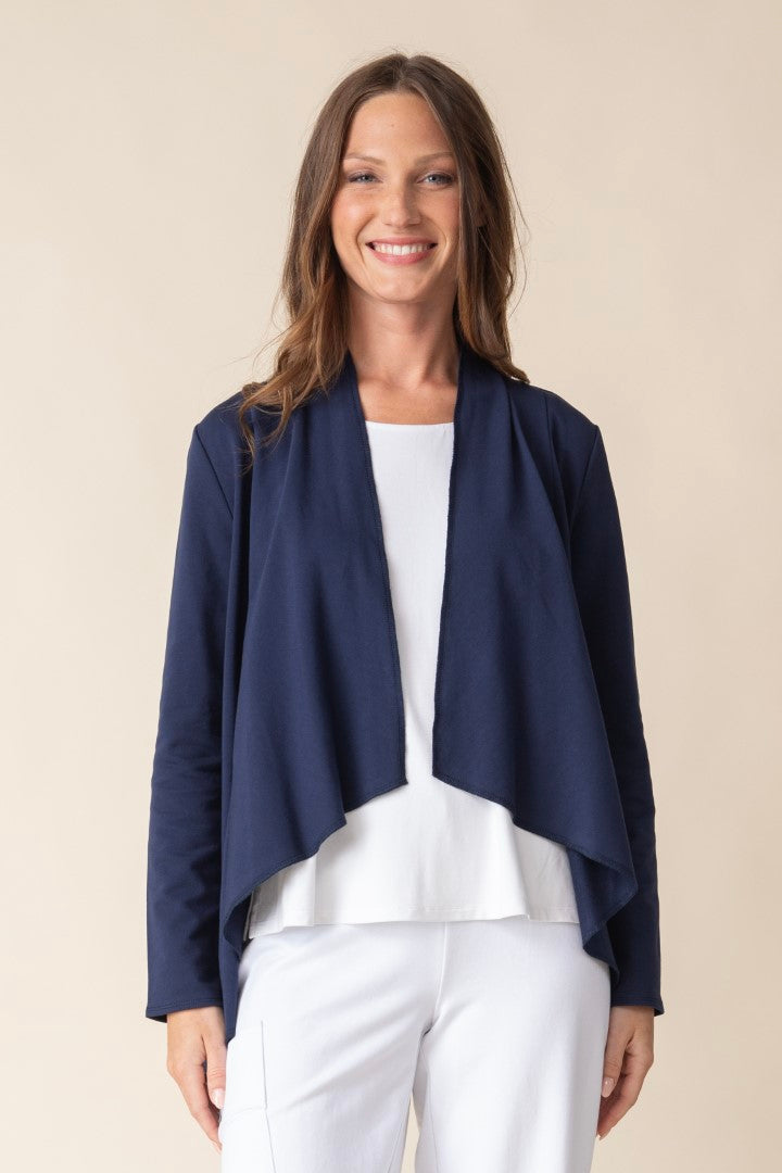 French Terry Drape Jacket