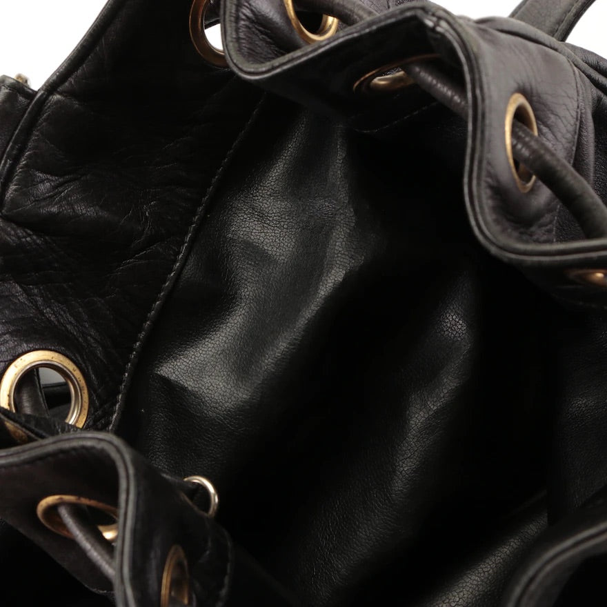 Chanel CC Drawstring Sling Backpack