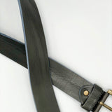 Italian Leather Belt Grey