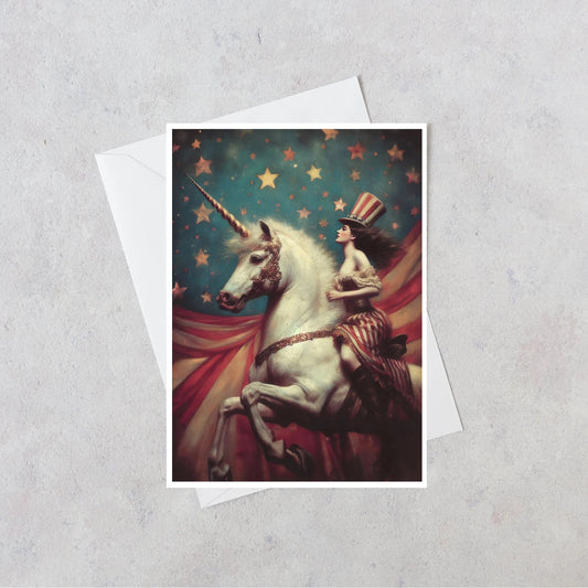 Vintage Stars & Stripes Circus Card
