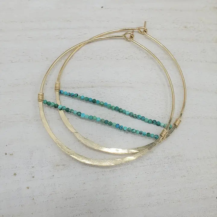 Turquoise Horizon Hoops