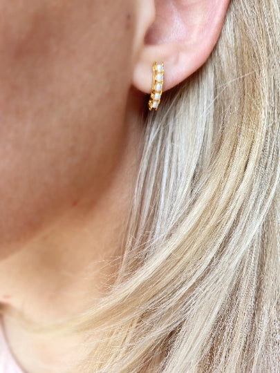 Gold Filled Pearl Earrings