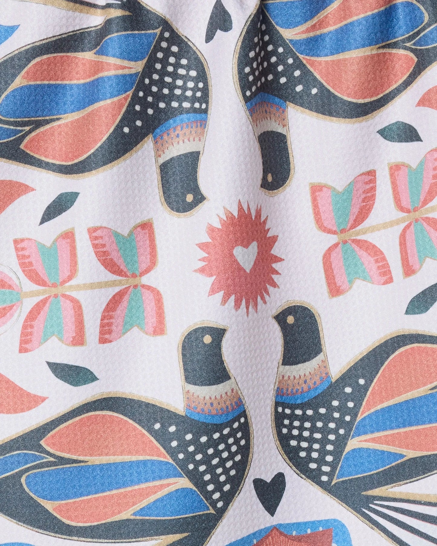 Scandi Lovebirds Kitchen Towel