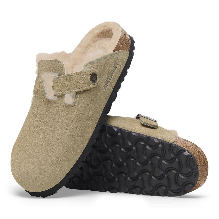 Boston Clog Shearling - Taupe