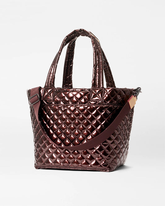 Medium Metro Tote Deluxe - Bordeaux Laquer