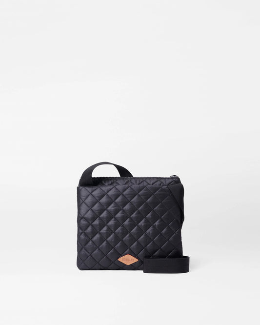 Metro Flat Crossbody - Black